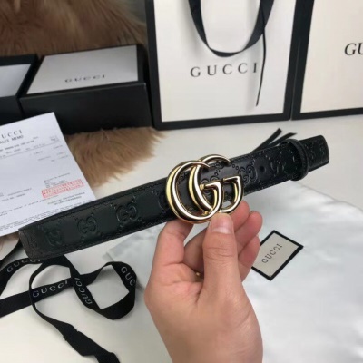 官方酷奇l v皮带h扣愛玛男士奢侈品新款皮带男女通用时尚百搭真皮腰带女黑色简约双G网红裤腰带 GG银扣4.0(男款礼盒包装) 95cm