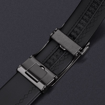 英皇保罗 WILLIAMPOLO皮带男青年自动扣头层牛皮腰带商务西裤中年休闲裤带 2600 金色