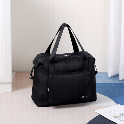 高尔夫GOLF旅行包可折叠大容量行李包袋男/女轻便防泼水手提包干湿分离运动健身包多隔层出差旅游包 黑色
