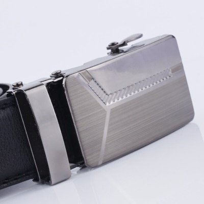 辛一中男士皮带腰带韩版休闲自动扣皮带加长商务牛仔裤带男中青年 黑色3.5cm 长120cm