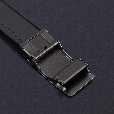 英皇保罗 WILLIAMPOLO皮带男青年自动扣头层牛皮腰带商务西裤中年休闲裤带 2600 金色