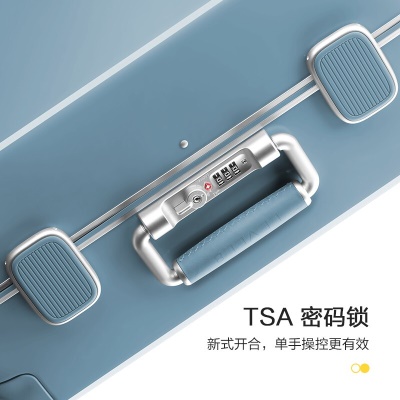 地平线8号（LEVEL8）行李箱男女 科思创PC旅行登机密码箱20英寸FREELOOP复古系列拉杆箱杨舒予同款 波尔图蓝