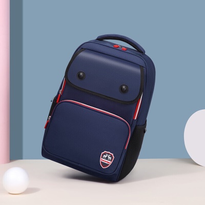 高尔夫GOLF小学生书包英伦时尚儿童书包男款双肩背包大容量中学生书包夜光反光条D9BV33951S蓝色升级版