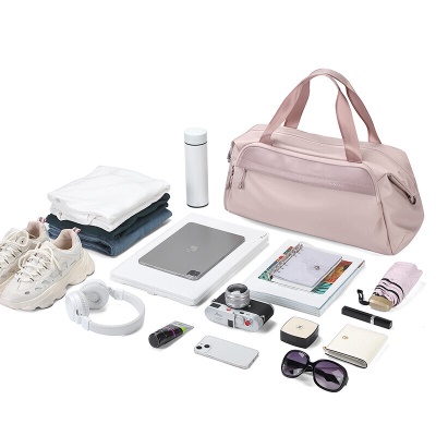 高尔夫GOLF旅行包女休闲运动健身包干湿分离出差手提行李包大容量单肩斜挎包防泼水旅游袋 裸粉色