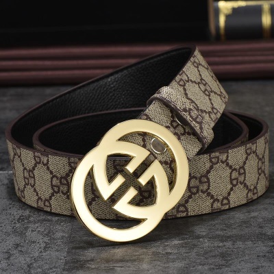 酷奇2022皮带男士真皮奢侈品酷奇裤腰带女青年适 原版灰色金扣带一个皮带头 90cm