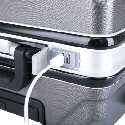 即刻出发 行李箱男24英寸可充电铝框拉杆箱韩版登机箱商务密码箱女结实耐用26英寸加厚旅行箱 【可充电铝框箱】墨绿色 26英寸