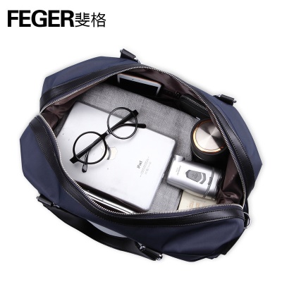 斐格旅行包男短途行李包大容量运动健身包商务手提包出差旅行袋休闲防水行李袋 蓝色（单品+运费险）