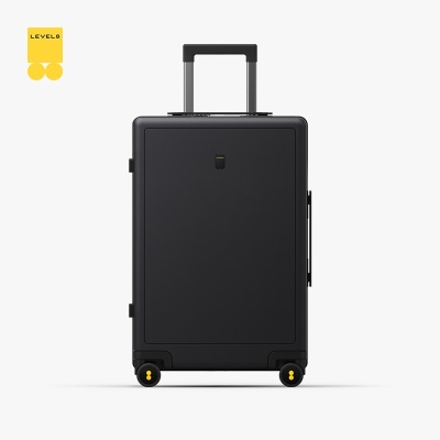 地平线8号（LEVEL8）行李箱男拉杆箱旅行密码箱24英寸德国科思创PC箱体万向轮托运箱女黑色