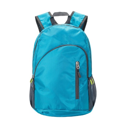 户外包男女款超轻运动包皮肤包可折叠登山包防水旅行便携双肩背包WH1 孔雀蓝