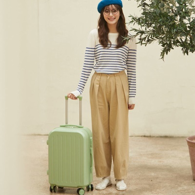 ROYPARK小行李箱女高颜值箱子皮箱大尺寸箱新款20英寸学生密码箱拉杆箱男24女士旅行箱登机箱小型 茱萸粉 20寸轻音八轮【较小】