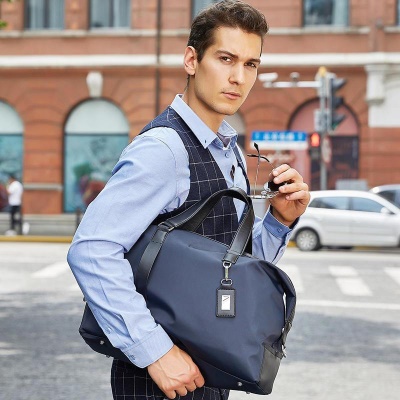 斐格旅行包男短途行李包大容量运动健身包商务手提包出差旅行袋休闲防水行李袋 蓝色（单品+运费险）