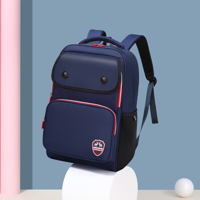 高尔夫GOLF小学生书包英伦时尚儿童书包男款双肩背包大容量中学生书包夜光反光条D9BV33951S蓝色升级版