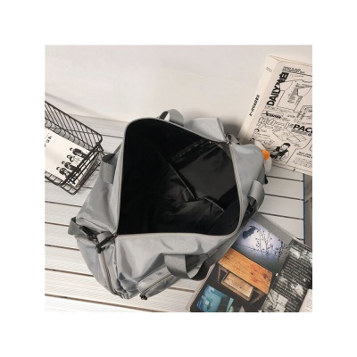 酷森旅行包男行李包大容量健身包 干湿分离新款单肩斜挎运动包女防泼水时尚学生收纳行李袋出差休闲手提包 灰色【带鸭子挂件】